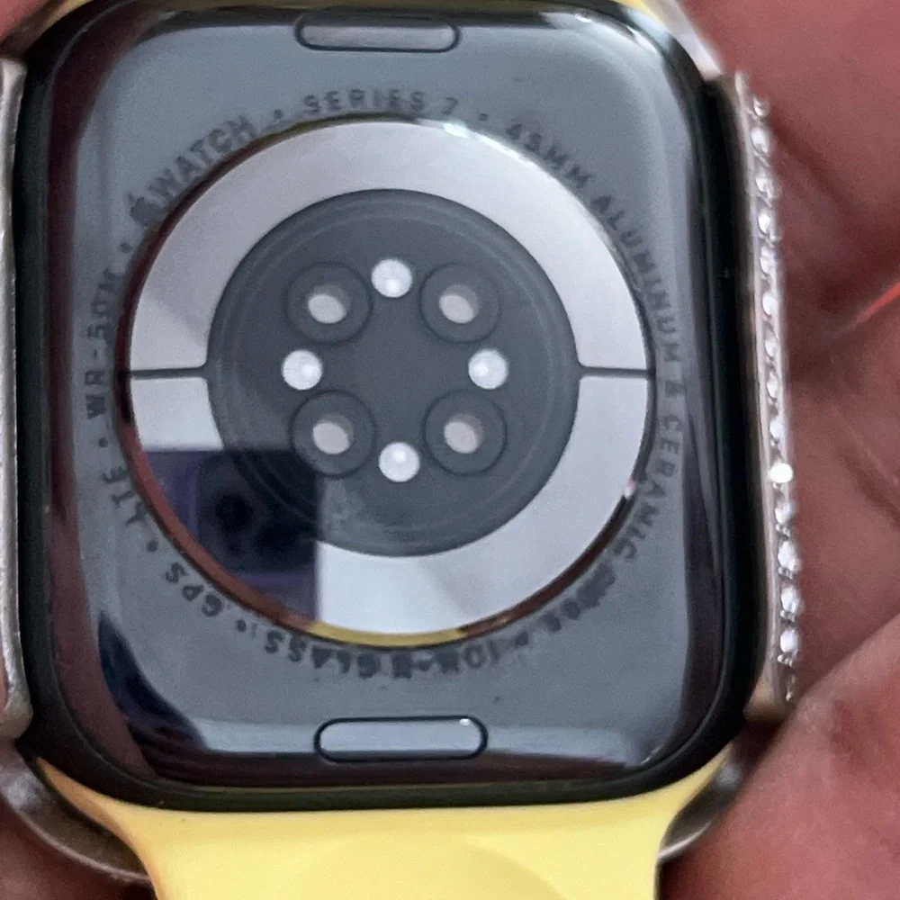 Yellow Smartwatch with Silver Bezel